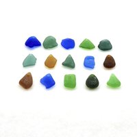mixed colors includings shades of cobalt blue, green and brown