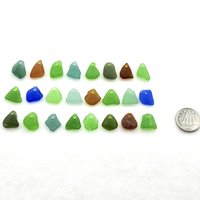 Sea Glass Top Drilled Charms for Jewelry Bracelet Necklace Making Real Craft Beach Glass