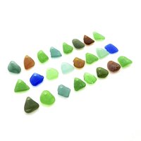 Sea Glass Top Drilled Charms for Jewelry Bracelet Necklace Making Real Craft Beach Glass