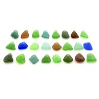Sea Glass Top Drilled Charms for Jewelry Bracelet Necklace Making Real Craft Beach Glass