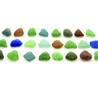 Sea Glass Top Drilled Charms for Jewelry Bracelet Necklace Making Real Craft Beach Glass