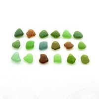 Tiny Sea Glass Charms Canada Authentic Unusual Beach Beads Top Drilled for Jewelry Making 