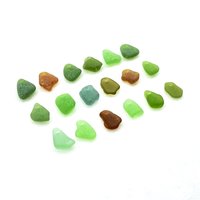 Tiny Sea Glass Charms Canada Authentic Unusual Beach Beads Top Drilled for Jewelry Making 