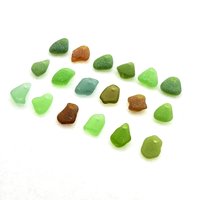 Tiny Sea Glass Charms Canada Authentic Unusual Beach Beads Top Drilled for Jewelry Making 