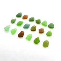 Tiny Sea Glass Charms Canada Authentic Unusual Beach Beads Top Drilled for Jewelry Making 