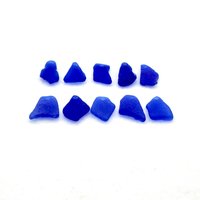 Cobalt Blue Beach Glass Pendants Irregular Shapes for Jewelry Making Beach Craft Supply 