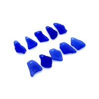 Cobalt Blue Beach Glass Pendants Irregular Shapes for Jewelry Making Beach Craft Supply 