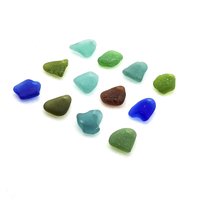 real beach glass with top drilled 1.8mm holes