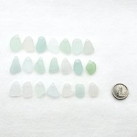 Light Pastel Beach Glass Beads for Jewelry Making Real Sea Glass Charms Top Drilled Craft Supply 