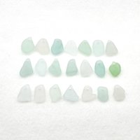 Light Pastel Beach Glass Beads for Jewelry Making Real Sea Glass Charms Top Drilled Craft Supply 