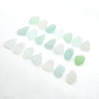 Light Pastel Beach Glass Beads for Jewelry Making Real Sea Glass Charms Top Drilled Craft Supply 