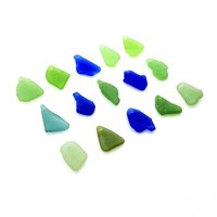 shades of green and cobalt blue