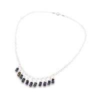 rainbow hematite gemstone necklace for women