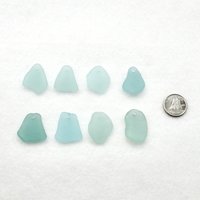 Light Pastel Blue Green Sea Glass Pendants for Jewelry Making, Sun Catcher Craft Supply Canada
