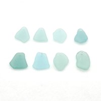 Light Pastel Blue Green Sea Glass Pendants for Jewelry Making, Sun Catcher Craft Supply Canada