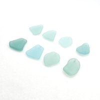 Light Pastel Blue Green Sea Glass Pendants for Jewelry Making, Sun Catcher Craft Supply Canada