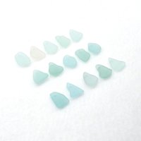 15 small genuine sea glass charms 