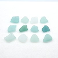 Sea Glass Pendants for Sale Light Pastel Color Beach Beads for Jewelry Making, Sun Catcher Crafts