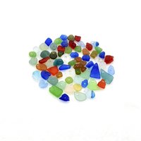 Rough Tiny Real Sea Glass Beads Charms Some Rare Colors for Jewelry Making Crafts Red Cobalt Blue