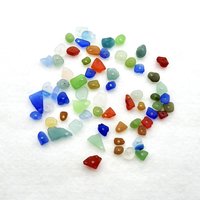 Rough Tiny Real Sea Glass Beads Charms Some Rare Colors for Jewelry Making Crafts Red Cobalt Blue