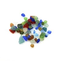 Rough Tiny Real Sea Glass Beads Charms Some Rare Colors for Jewelry Making Crafts Red Cobalt Blue