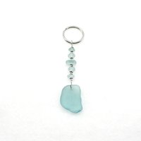 aqua blue pendant keyring