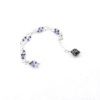 purple beaded ankle bracelet