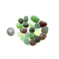 frosted natural beach glass
