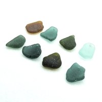 Large Sea Glass Pendants for Jewelry Making Top Drilled Hole Beads for Wind Chimes Crafts