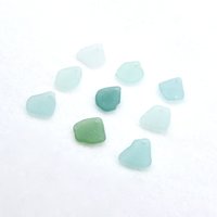 Drilled Sea Glass Charms for Jewelry Making Pastel Real Beach Glass Beads Unusual Craft Supply