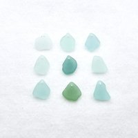 Drilled Sea Glass Charms for Jewelry Making Pastel Real Beach Glass Beads Unusual Craft Supply