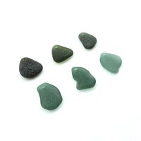 Sea Glass Pendants for Jewelry Making Drilled Real Beach Glass Beads Dark Colors 