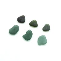 Sea Glass Pendants for Jewelry Making Drilled Real Beach Glass Beads Dark Colors 