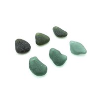 Sea Glass Pendants for Jewelry Making Drilled Real Beach Glass Beads Dark Colors 