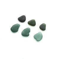 Sea Glass Pendants for Jewelry Making Drilled Real Beach Glass Beads Dark Colors 