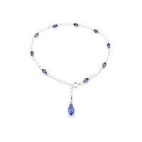 tanzanite color ankle bracelet