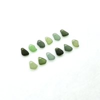 Real Sea Glass Beads Green Charms Top Drilled for Jewelry Making or Beach Crafts