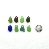 Genuine Sea Glass Charms for Jewelry Making Colorful Drilled Beach Beads Natural Craft Supply