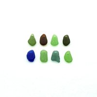 Genuine Sea Glass Charms for Jewelry Making Colorful Drilled Beach Beads Natural Craft Supply