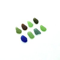Genuine Sea Glass Charms for Jewelry Making Colorful Drilled Beach Beads Natural Craft Supply