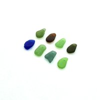 Genuine Sea Glass Charms for Jewelry Making Colorful Drilled Beach Beads Natural Craft Supply