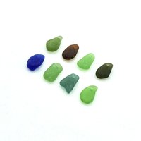 Genuine Sea Glass Charms for Jewelry Making Colorful Drilled Beach Beads Natural Craft Supply