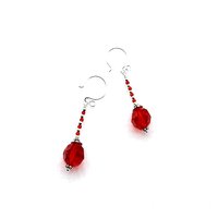 beaded silver dangles
