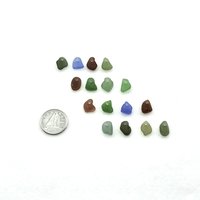 Tiny Sea Glass for Crafts Beach Charms for Jewelry Making Sew on Teardrop Beads