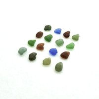 Tiny Sea Glass for Crafts Beach Charms for Jewelry Making Sew on Teardrop Beads