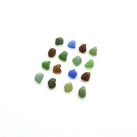 Tiny Sea Glass for Crafts Beach Charms for Jewelry Making Sew on Teardrop Beads