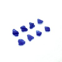 Cobalt Blue Sea Glass Charms Drilled Jar Bottle Rims for Jewelry Making Unique Beach Supply