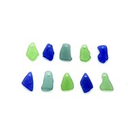 Real Sea Glass Charms or Pendants for Jewelry Making Beach Craft Supply Mixed Colors