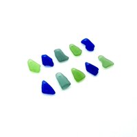 Real Sea Glass Charms or Pendants for Jewelry Making Beach Craft Supply Mixed Colors