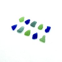 Real Sea Glass Charms or Pendants for Jewelry Making Beach Craft Supply Mixed Colors